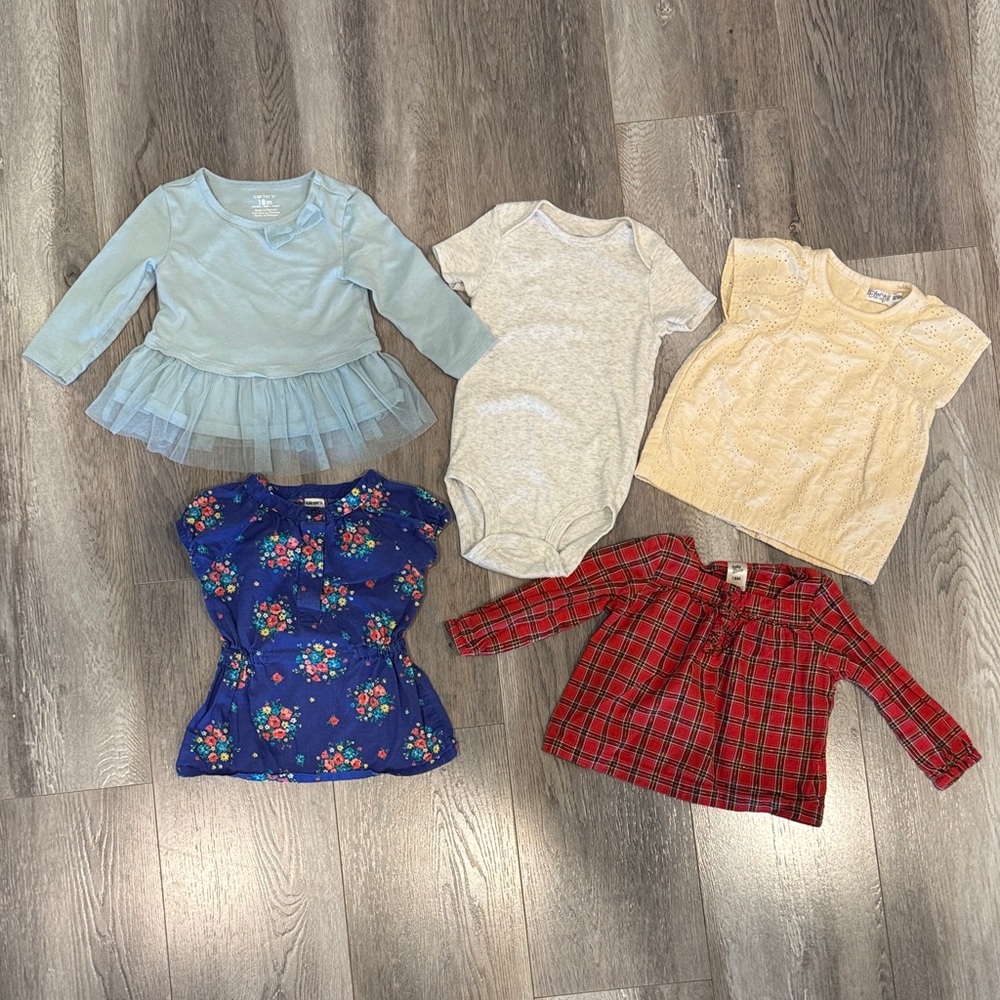Five Assorted Baby Girl Tops